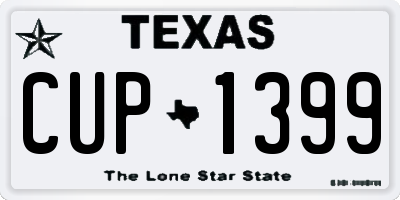 TX license plate CUP1399