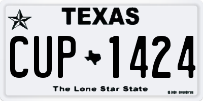 TX license plate CUP1424