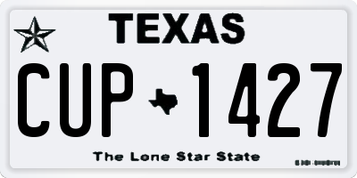 TX license plate CUP1427