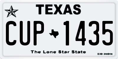 TX license plate CUP1435