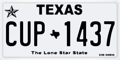 TX license plate CUP1437