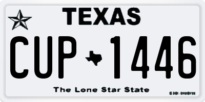TX license plate CUP1446