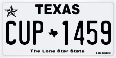 TX license plate CUP1459