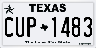 TX license plate CUP1483