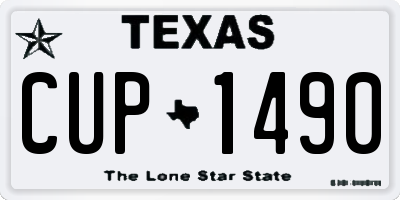 TX license plate CUP1490