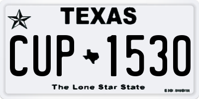 TX license plate CUP1530