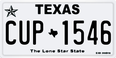 TX license plate CUP1546