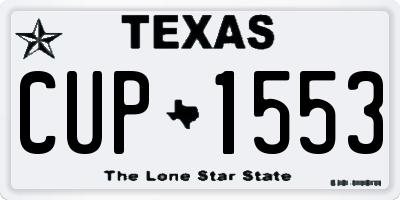 TX license plate CUP1553