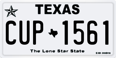 TX license plate CUP1561
