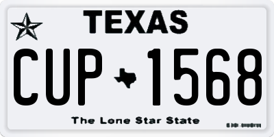 TX license plate CUP1568