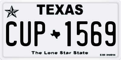 TX license plate CUP1569