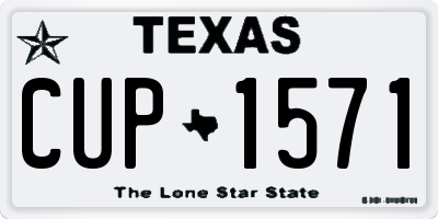 TX license plate CUP1571