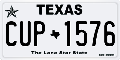 TX license plate CUP1576