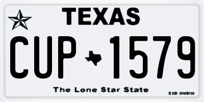 TX license plate CUP1579