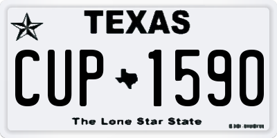 TX license plate CUP1590