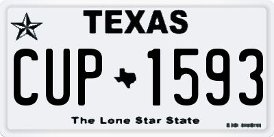 TX license plate CUP1593