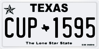 TX license plate CUP1595