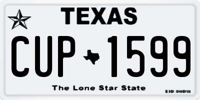 TX license plate CUP1599