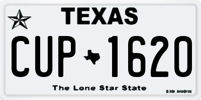 TX license plate CUP1620