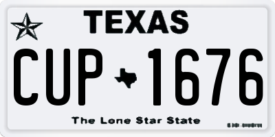TX license plate CUP1676