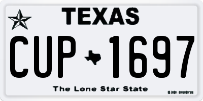 TX license plate CUP1697