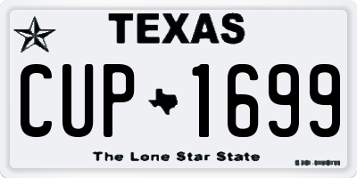 TX license plate CUP1699