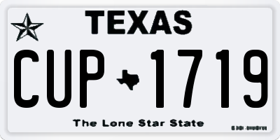 TX license plate CUP1719
