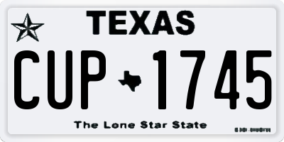 TX license plate CUP1745