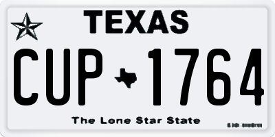 TX license plate CUP1764
