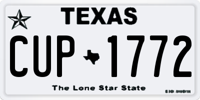 TX license plate CUP1772