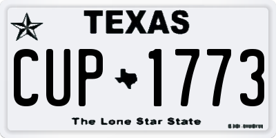 TX license plate CUP1773