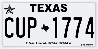 TX license plate CUP1774