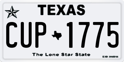 TX license plate CUP1775