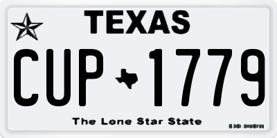 TX license plate CUP1779