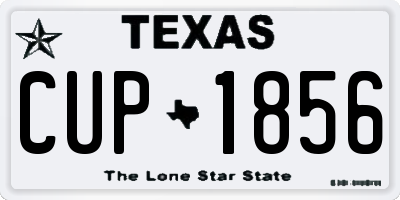 TX license plate CUP1856