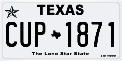 TX license plate CUP1871