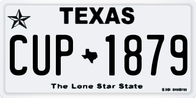 TX license plate CUP1879