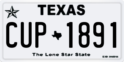 TX license plate CUP1891