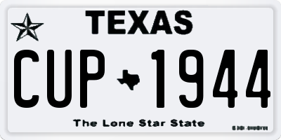 TX license plate CUP1944
