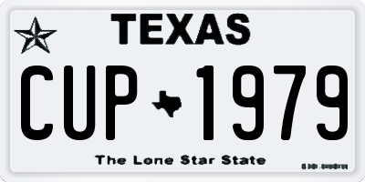 TX license plate CUP1979
