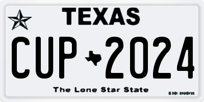 TX license plate CUP2024