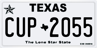 TX license plate CUP2055
