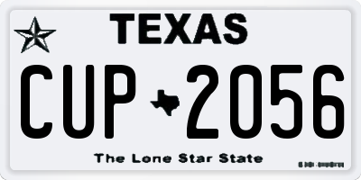 TX license plate CUP2056