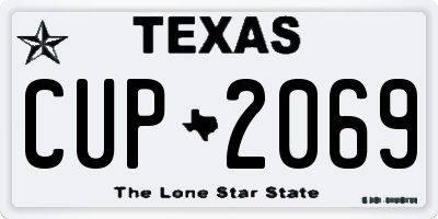 TX license plate CUP2069