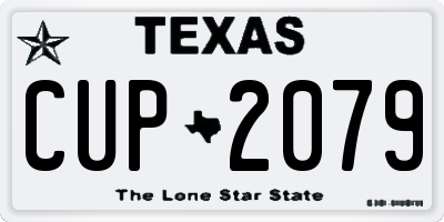 TX license plate CUP2079