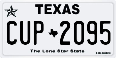 TX license plate CUP2095