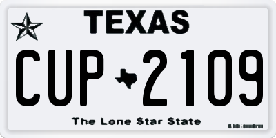 TX license plate CUP2109