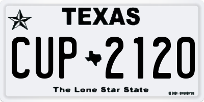 TX license plate CUP2120