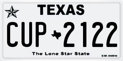 TX license plate CUP2122