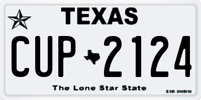 TX license plate CUP2124